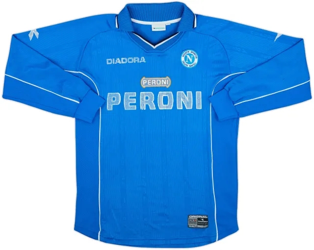 2000-01 Napoli Home L/S Shirt - 6/10 - (S)