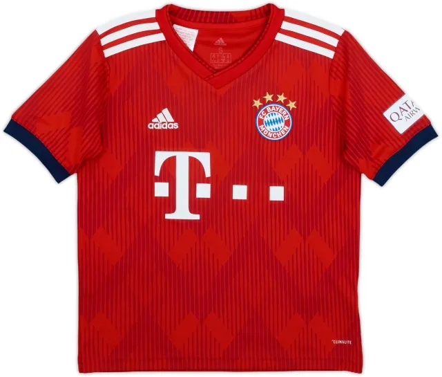 adidas Bayern Munich Boys SS Home Shirt 2018/19