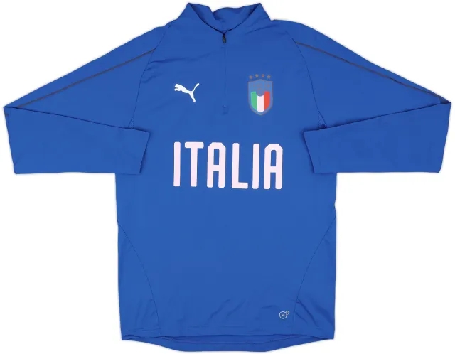 2018-19 Italy Puma 1/4 Zip Sweat Top - 6/10 - (M)