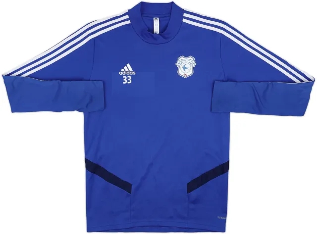 2019-20 Cardiff City Player Issue adidas Sweat Top #33 - 8/10 - (M)