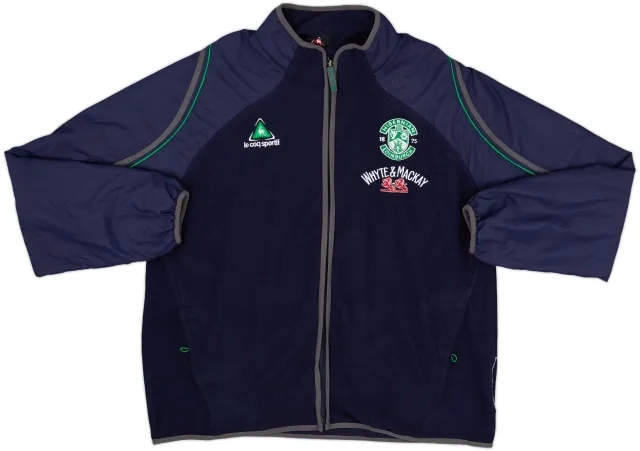 2008-09 Hibernian Le Coq Sportif 1/4 Zip Drill Top - 8/10 - (L)