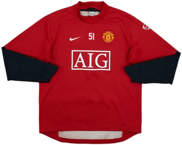 2009-10 Manchester United Nike Player Issue Drill Top #51 - 7/10 - (L)