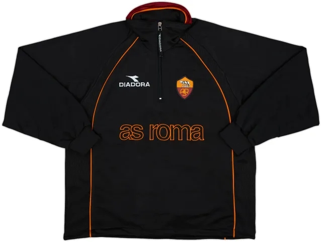1999-00 Roma Diadora 1/4 Zip Drill Top - 8/10 - (S)
