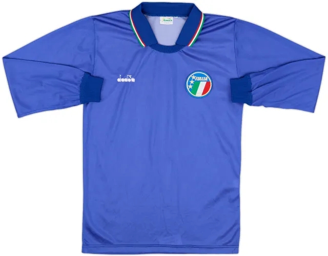 1986-88 Italy Home L/S Shirt - 9/10 - (L.Boys)