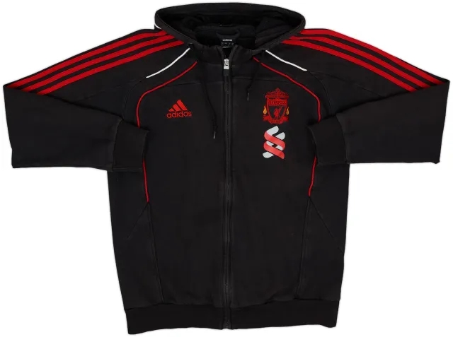 2010-11 Liverpool adidas Hooded Sweat Top - 8/10 - (L)
