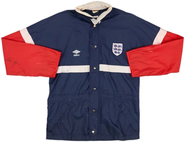 1987-90 England Umbro Hooded Rain Jacket - 6/10 - (XS)