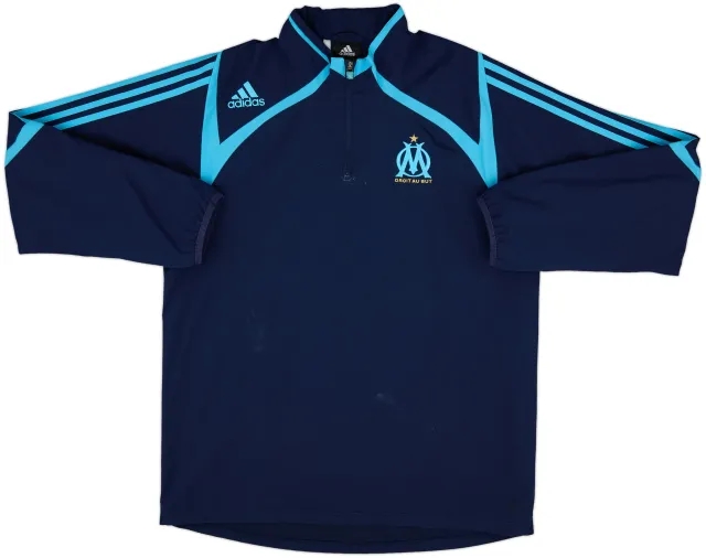 2007-08 Olympique Marseille adidas 1/4 Zip Training Top - 7/10 - (M/L)
