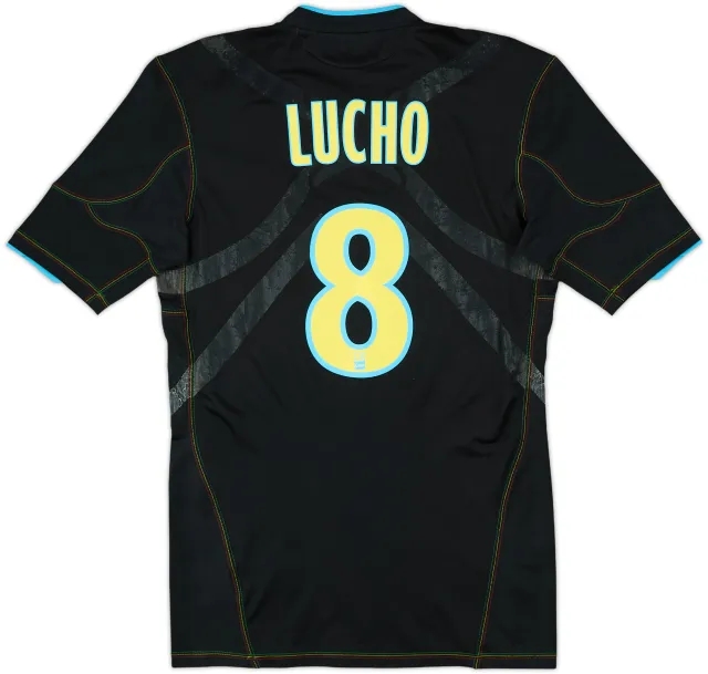 2010-11 Olympique Marseille Player Issue Techfit Third Shirt Lucho #8 (L)