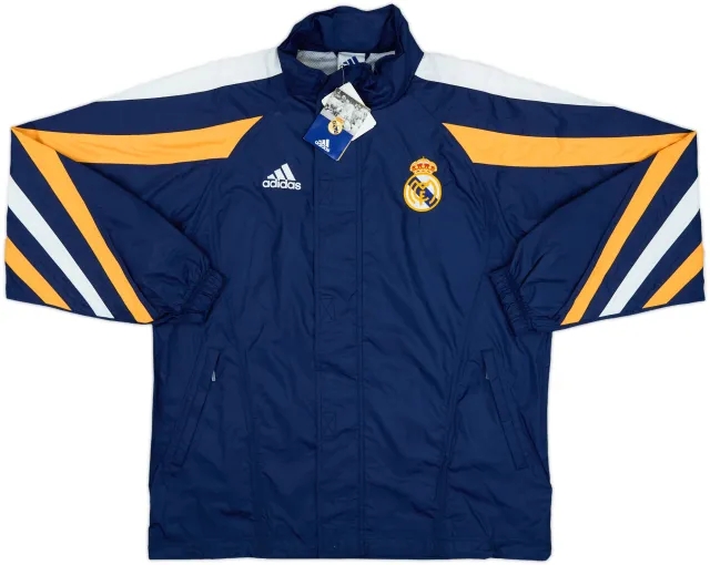 1998-99 Real Madrid adidas Hooded Rain Jacket (S)