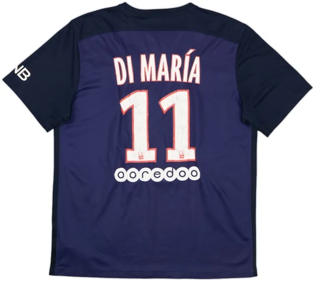 2015-16 Paris Saint-Germain Home Shirt Di Maria #11 - 5/10 - (L)