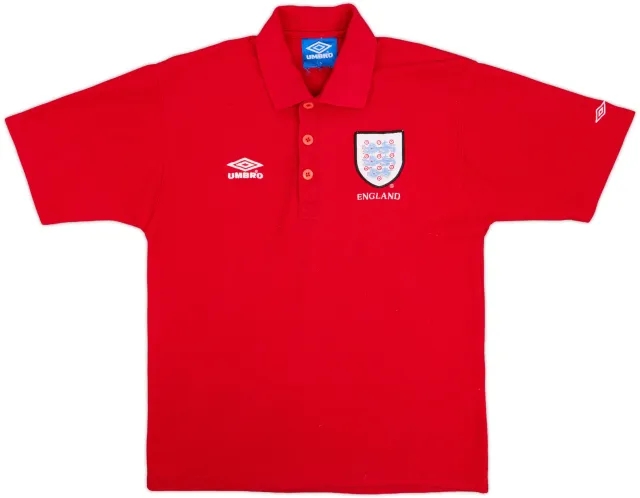 1998 England Umbro Polo Shirt - 8/10 - (S)