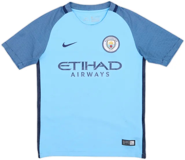 2016-17 Manchester City Home Shirt - 7/10 - (S.Boys)