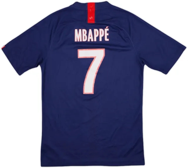 2019-20 Paris Saint-Germain Home Shirt Mbappe #7 - 5/10 - (S)