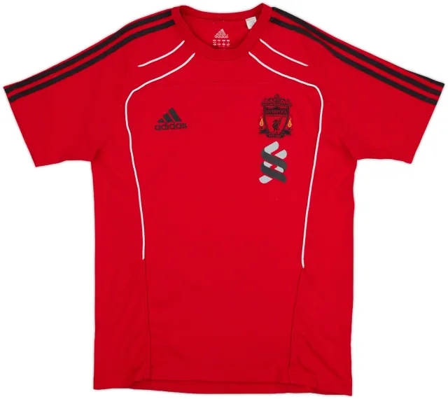 2010-11 Liverpool adidas Cotton Tee - 8/10 - (S/M)