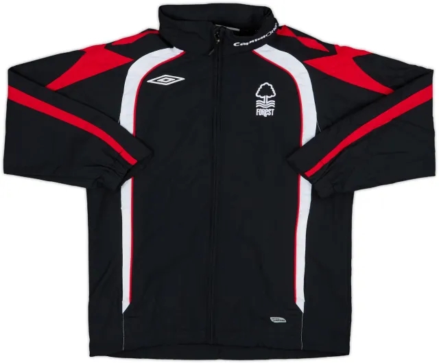 2007-09 Nottingham Forest Umbro Hooded Rain Jacket - 6/10 - (S.Boys)