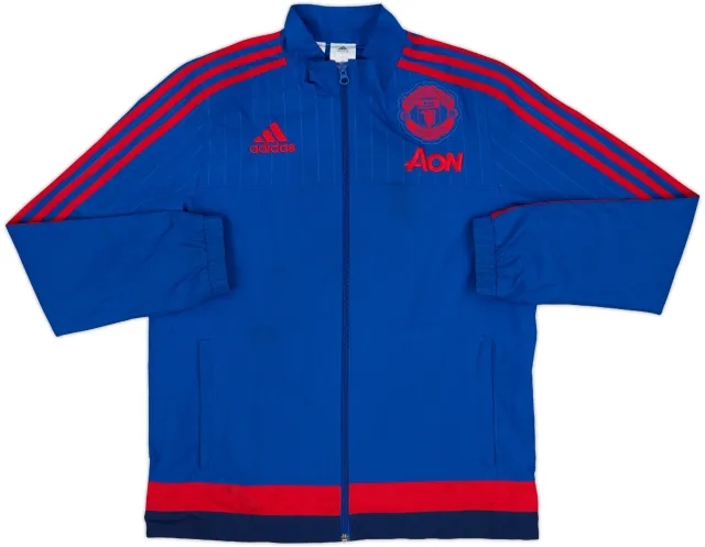 2015-16 Manchester United adidas Track Jacket - 8/10 - (L.Boys)