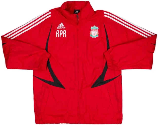 2007-08 Liverpool adidas Staff Issue Hooded Rain Jacket RPR - 6/10 - (L/XL)