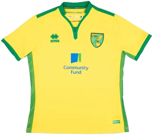Errea Norwich City Womens SS Home Shirt 2016/17