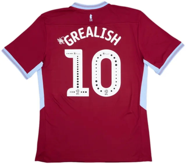2018-19 Aston Villa Home Shirt Grealish #10 - 10/10 - (L)