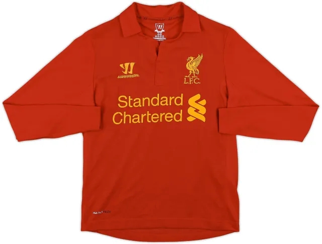 2012-13 Liverpool Home L/S Shirt - 8/10 - (S.Boys)