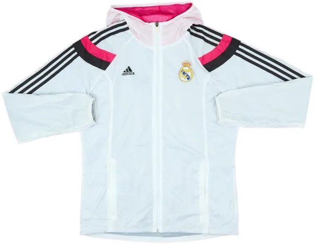 2014-15 Real Madrid adidas Hooded Track Jacket - 8/10 - (M)