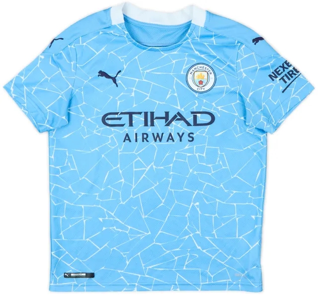Nike Manchester City Boys SS Home Shirt 2020/21