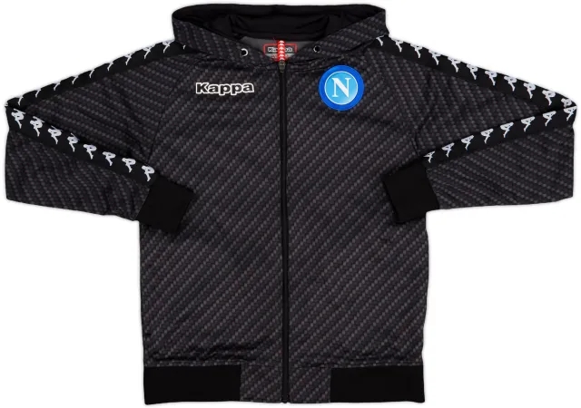 2017-18 Napoli Kappa Hooded Track Jacket - 8/10 - (S)