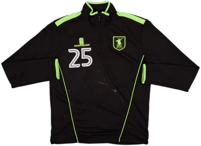 2018-19 Mansfield Town Surridge Player Issue 1/4 Zip Drill Top #25 - 5/10 - (L)