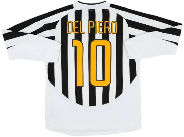 2003-04 Juventus Player Issue Home L/S Shirt Del Piero #10 - 8/10 - (L)
