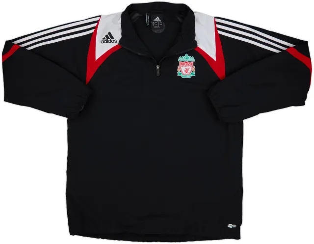 2007-08 Liverpool adidas 1/4 Zip Track Jacket - 9/10 - (L)
