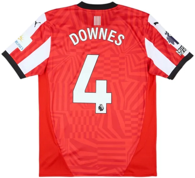 2024-25 Southampton Match Issue Home Shirt Downes #4