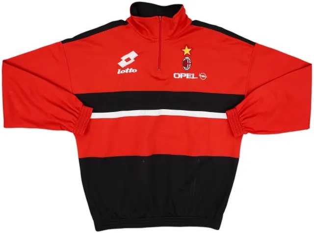 1994-95 AC Milan Lotto 1/4 Zip Drill Top - 8/10 - (XL)