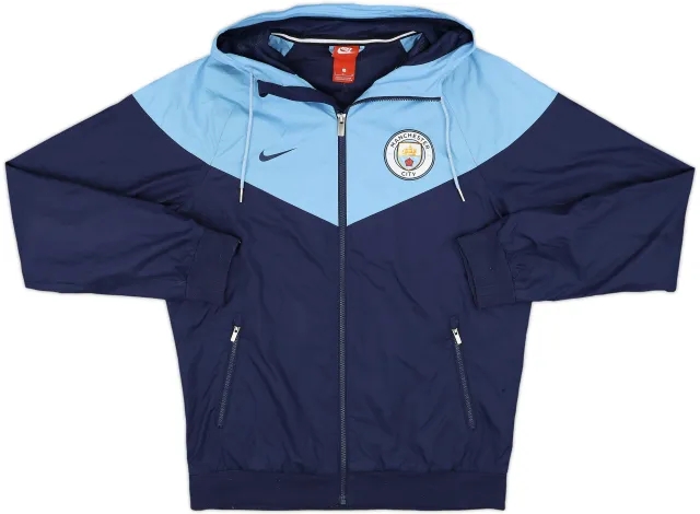2017-18 Manchester City Hooded Nike Track Jacket - 8/10 - (S)