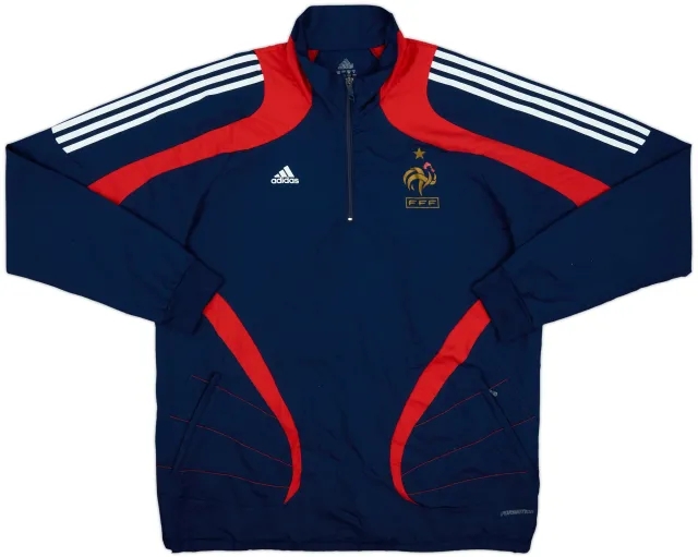 2007-08 France Player Issue adidas Formotion 1/4 Zip Drill Top - 8/10 - (L)