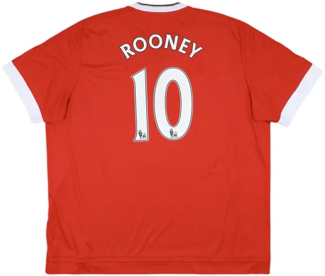 2015-16 Manchester United Home Shirt Rooney #10 - 7/10 - (3XL)