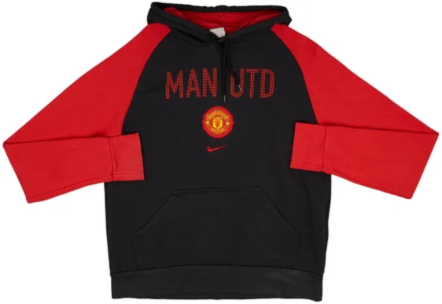 2009-10 Manchester United Nike Hooded Sweat Top - 8/10 - (XL)