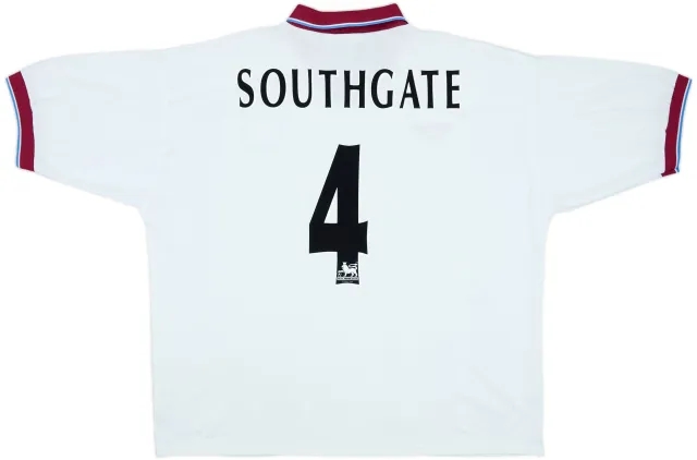 1996-98 Aston Villa Away Shirt Southgate #4 - 8/10 - (XXL)