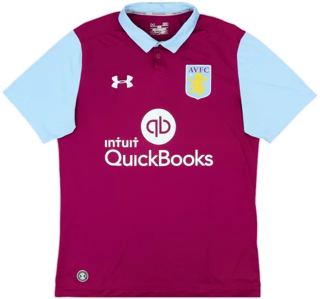 2016-17 Aston Villa Home Shirt - 8/10 - (L)