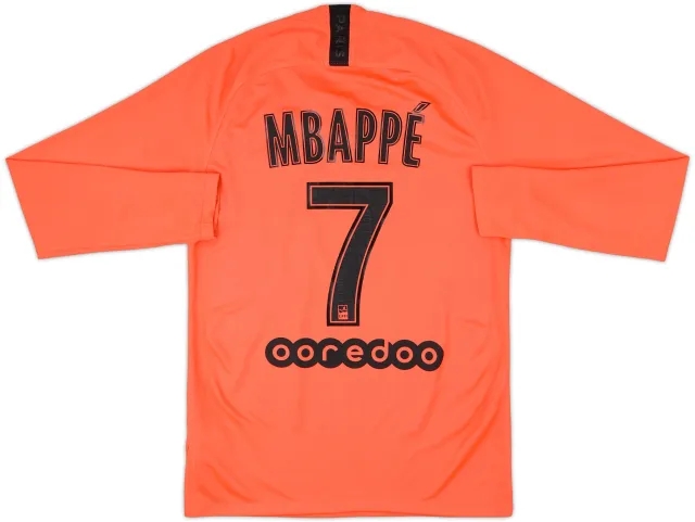 2019-20 Paris Saint-Germain Away L/S Shirt Mbappe #7 - 10/10 - (S)