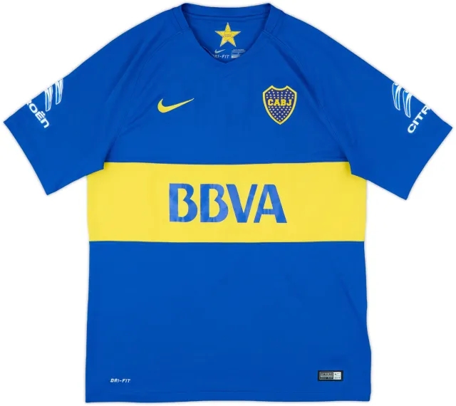 Nike Boca Juniors Mens SS Home Shirt 2015/16