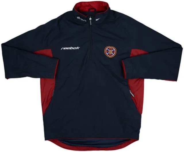 2002-03 Hearts Reebok 1/4 Zip Track Jacket - 8/10 - (XS)