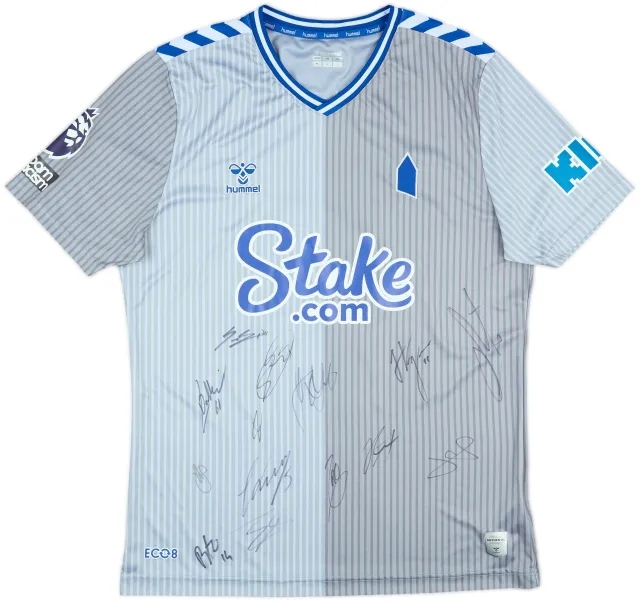 2023-24 Everton Match Issue Squad Signed Third Shirt Danjuma #10