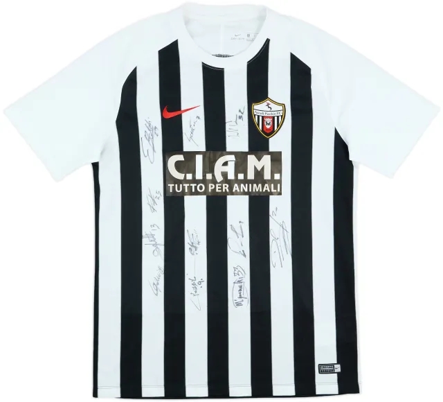 2017-18 Ascoli Squad Signed Home Shirt - 8/10 - (L)