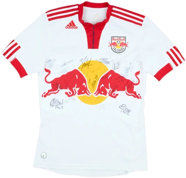 2009-10 RB Salzburg Squad Signed Home Shirt - 7/10 - (S)