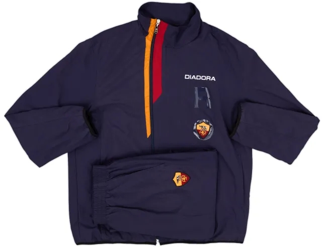 2005-06 Roma Diadora Tracksuit - 8/10 - (L)