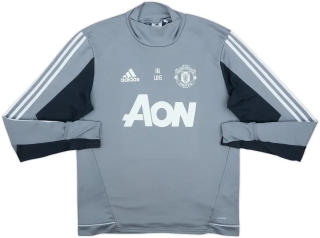 2017-18 Manchester United adidas Youth Issue Drill Top #16 - 7/10 - (M)