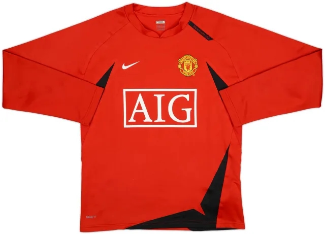2007-08 Manchester United Nike Sweat Top - 8/10 - (S)