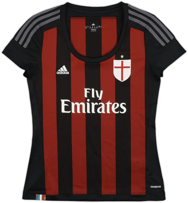 2015-16 AC Milan Home Shirt - 9/10 - (Women's M)