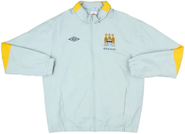 2010-11 Manchester City Umbro Hooded Rain Jacket - 10/10 - (L)