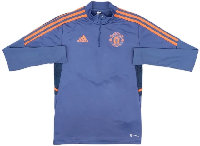 2022-23 Manchester United adidas 1/4 Zip Drill Top - 9/10 - (XS)